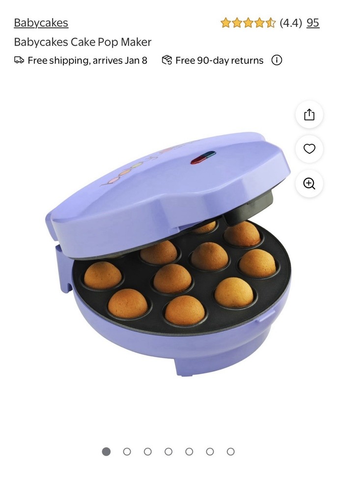 Babycakes Mini Cake Pop Maker - Purple (device only)