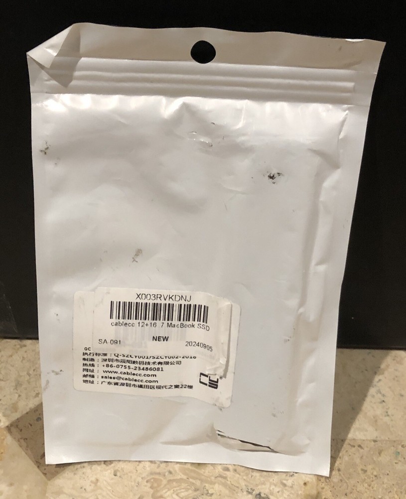 Cablecc 12+16 7 MacBook SSD SA091