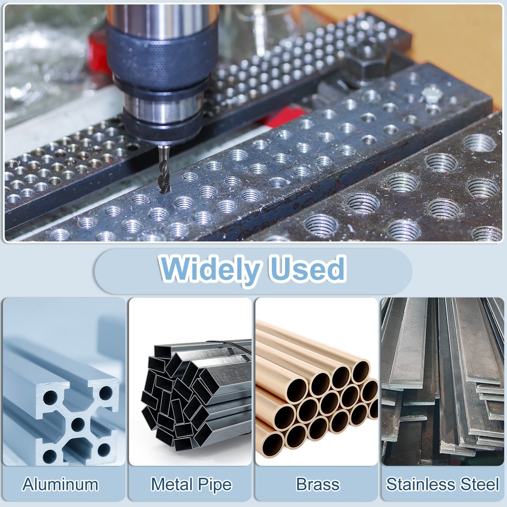 Spiral Flute Thread Taps 3/8-16 UNC H2 Machine Threading Tap Bit Nitrided Coated
