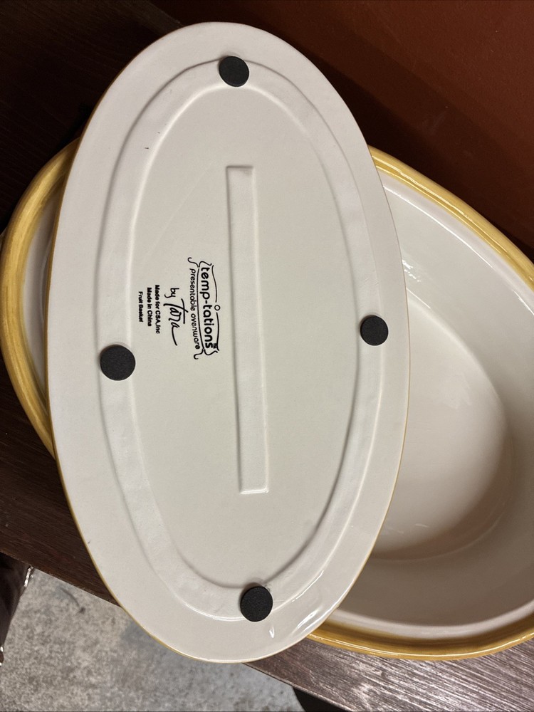 Temp-tations Presentable Ovenware By Tara Fruit Basket Pattern 4 Piece Set NWOB