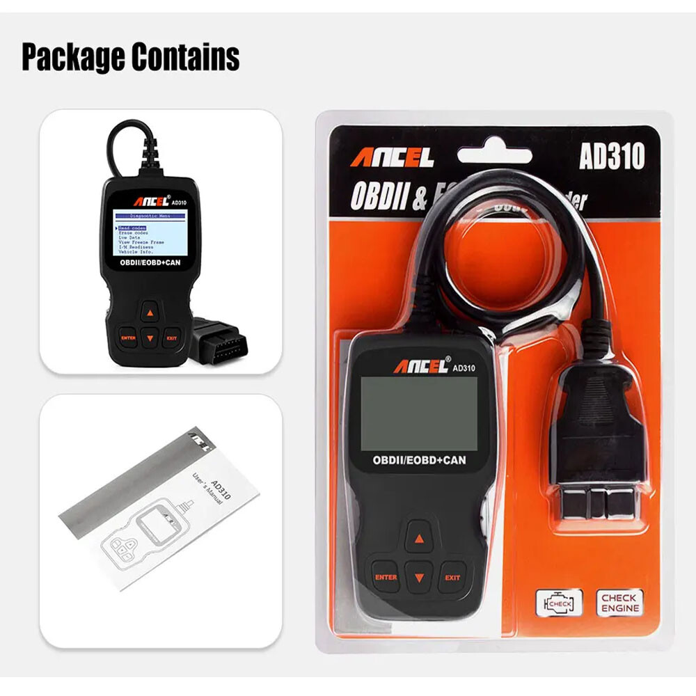 ANCEL AD310 BT OBD2 Scanner Bluetooth Code Reader Engine Check for iOS & Android