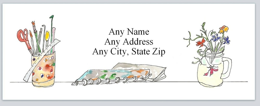 30 Personalized Address labels Teacher's Desk (JX 2)