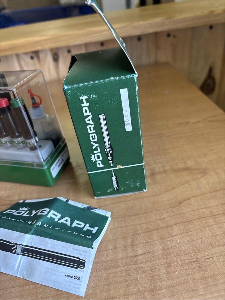 Vintage Polygraph Technical Drafting Pen Set 3054 A Not Tested Original Box
