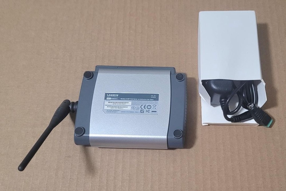 LINKSYS WIRELESS-G PRINTSERVER WPSM54G ROUTER & POWER SUPPLY BUNDLE