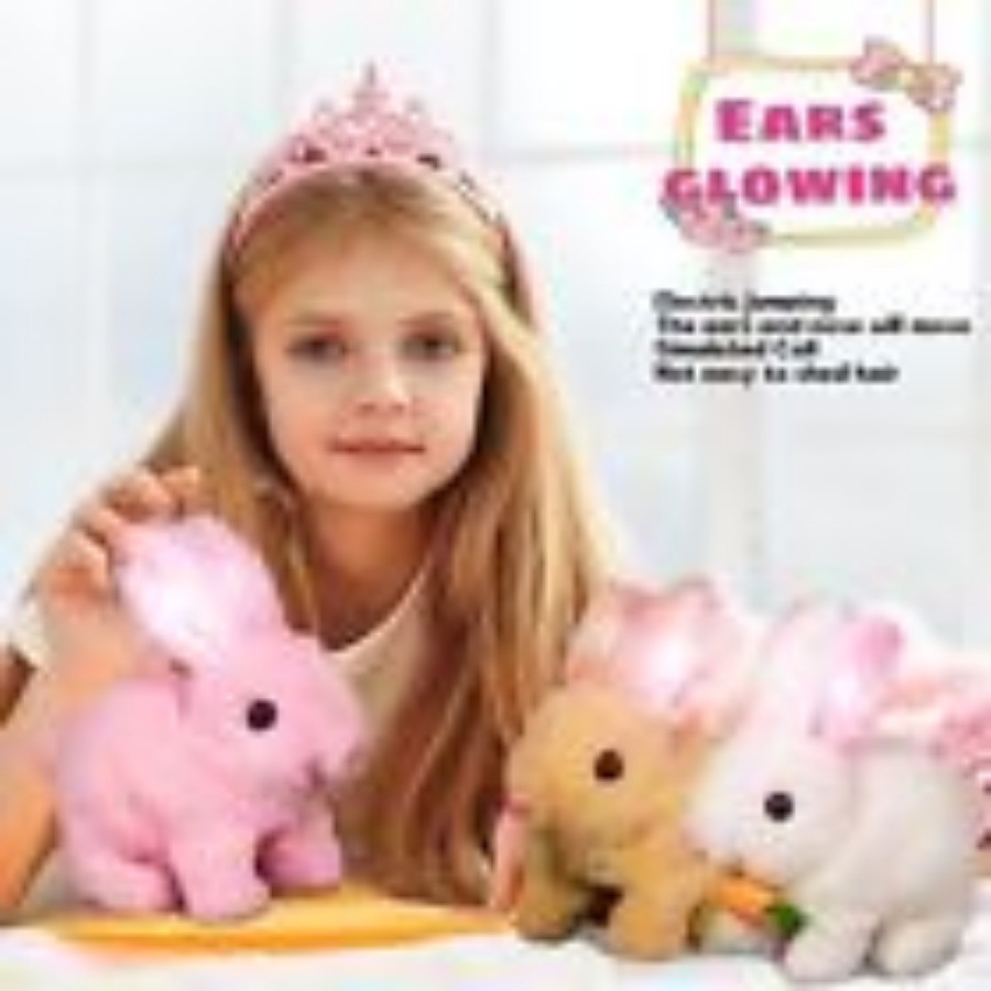 Electric Plush Rabbit Hopping Jumping Interactive Bunny Robot Toy Easter Gift