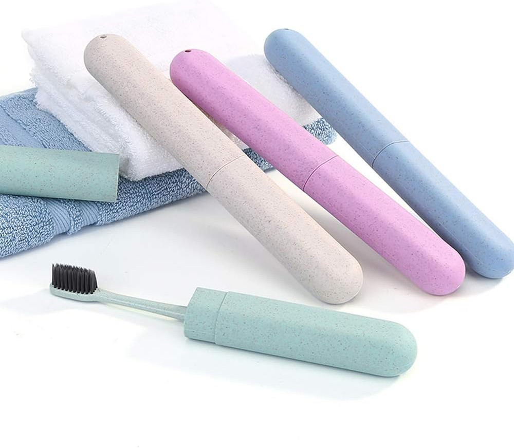 4 Pack Toothbrush Case Portable Toothbrush Holder Plastic Toothbrush Container