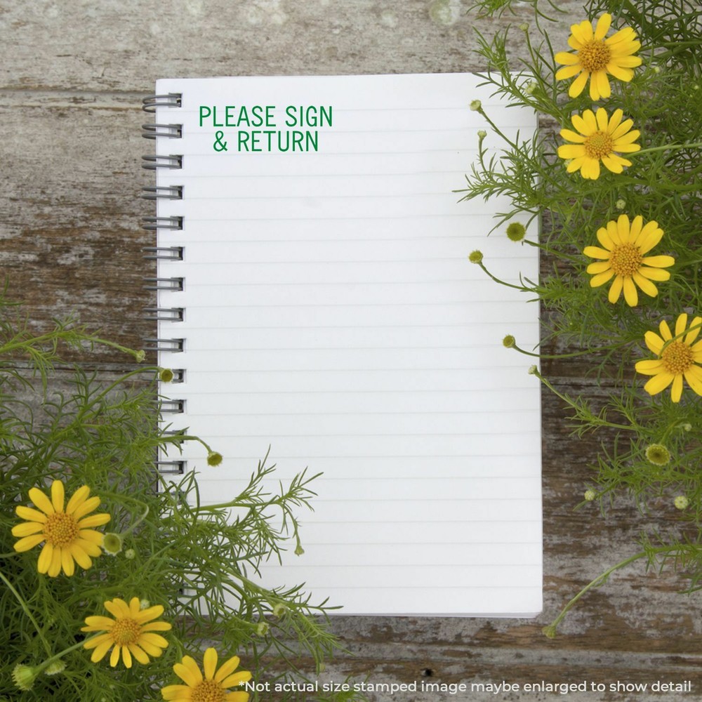 Please Sign Return Rubber Stamp, Great for Home, School & Office Regular Use