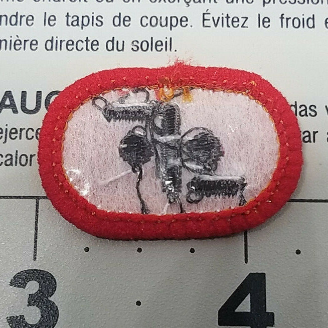 "V" TV Series Uniform Collar Patch 1 1/4 inch wide