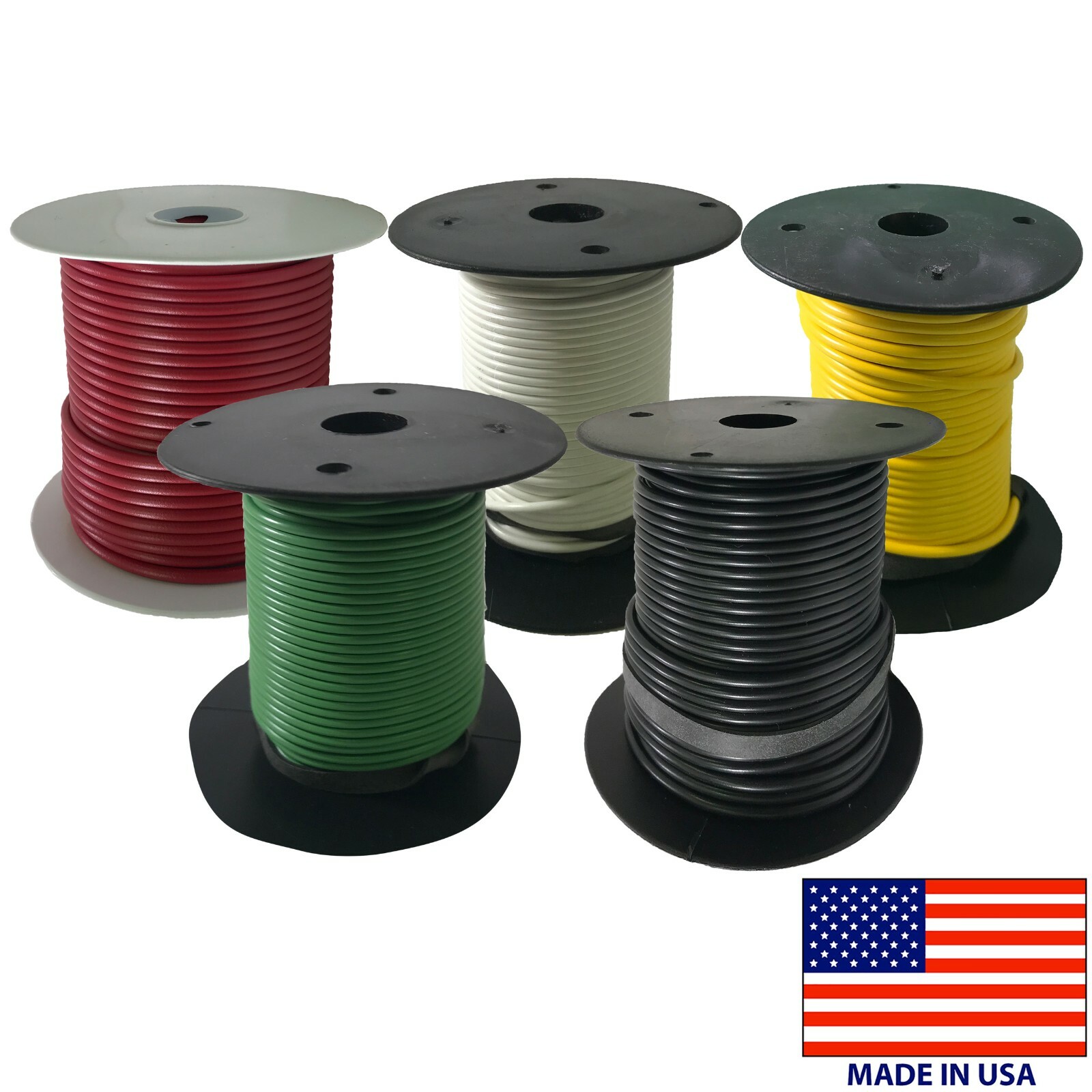 Marine Primary Tinned Copper Wire 12 Gauge 25 100 & 500 FT Lot 12 Colors - USA