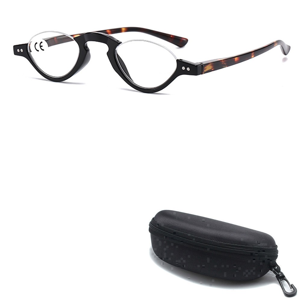 Half Moon Reading Glasses Computer Readers Small Retro Half Frame Eyeglasses