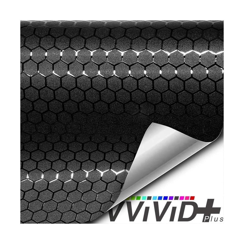Vinyl Wrap - Honeycomb Matte Black, Medium Pattern, 1ft x 5ft