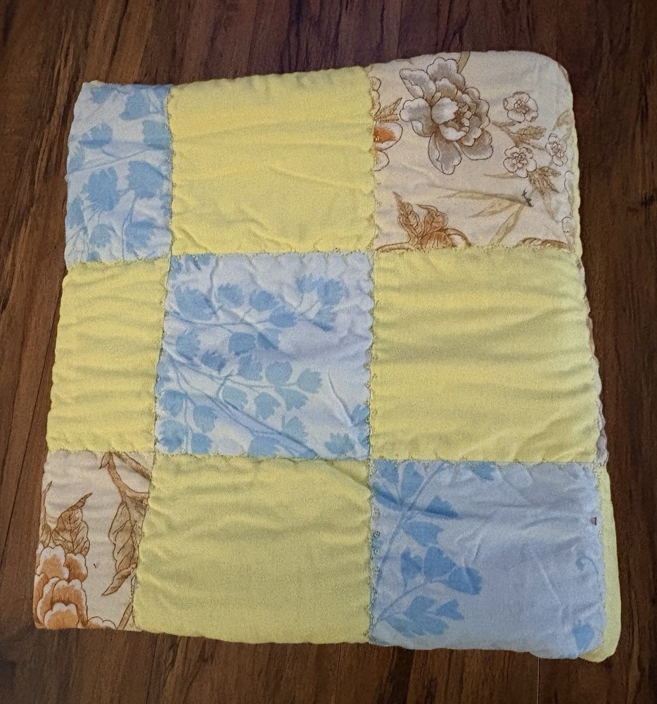 Handmade Cotton Patchwork Lap Quilt/Throw/Coverlet
