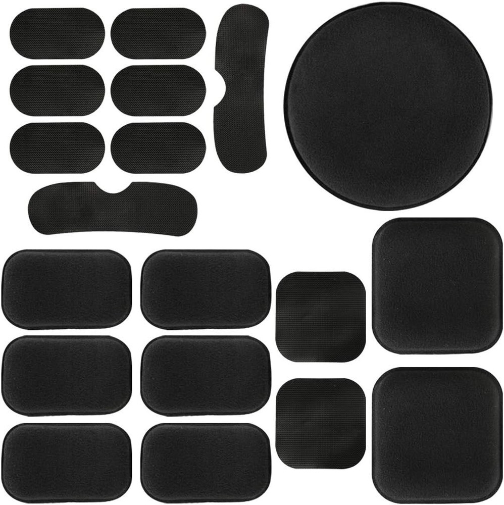 Universal Airsoft Helmet Pads, Tactical Replacement One Size, Black