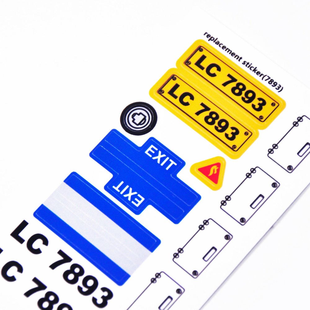 Replacement sticker for set 7893 Precut sticker