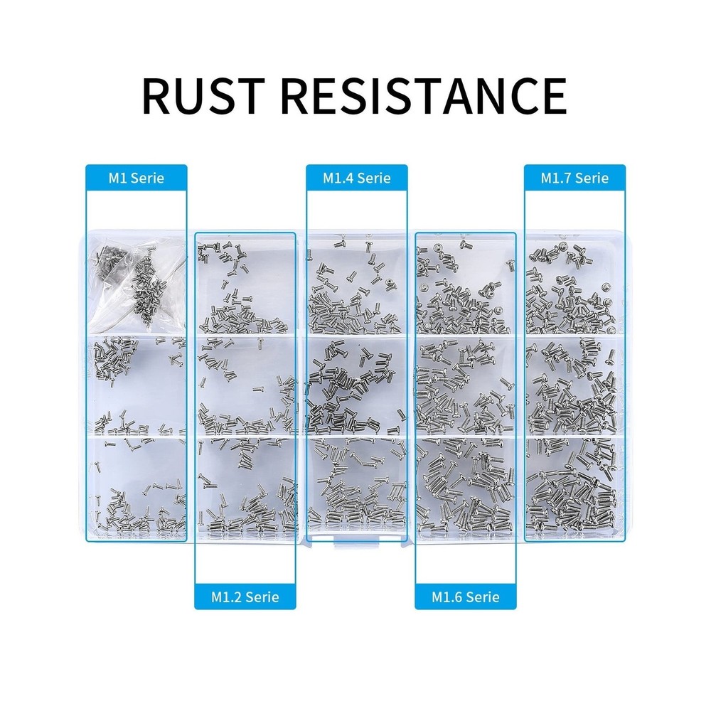 800 Pcs Tiny Screws Assortment Kit, Micro Machine Screws for Electronics