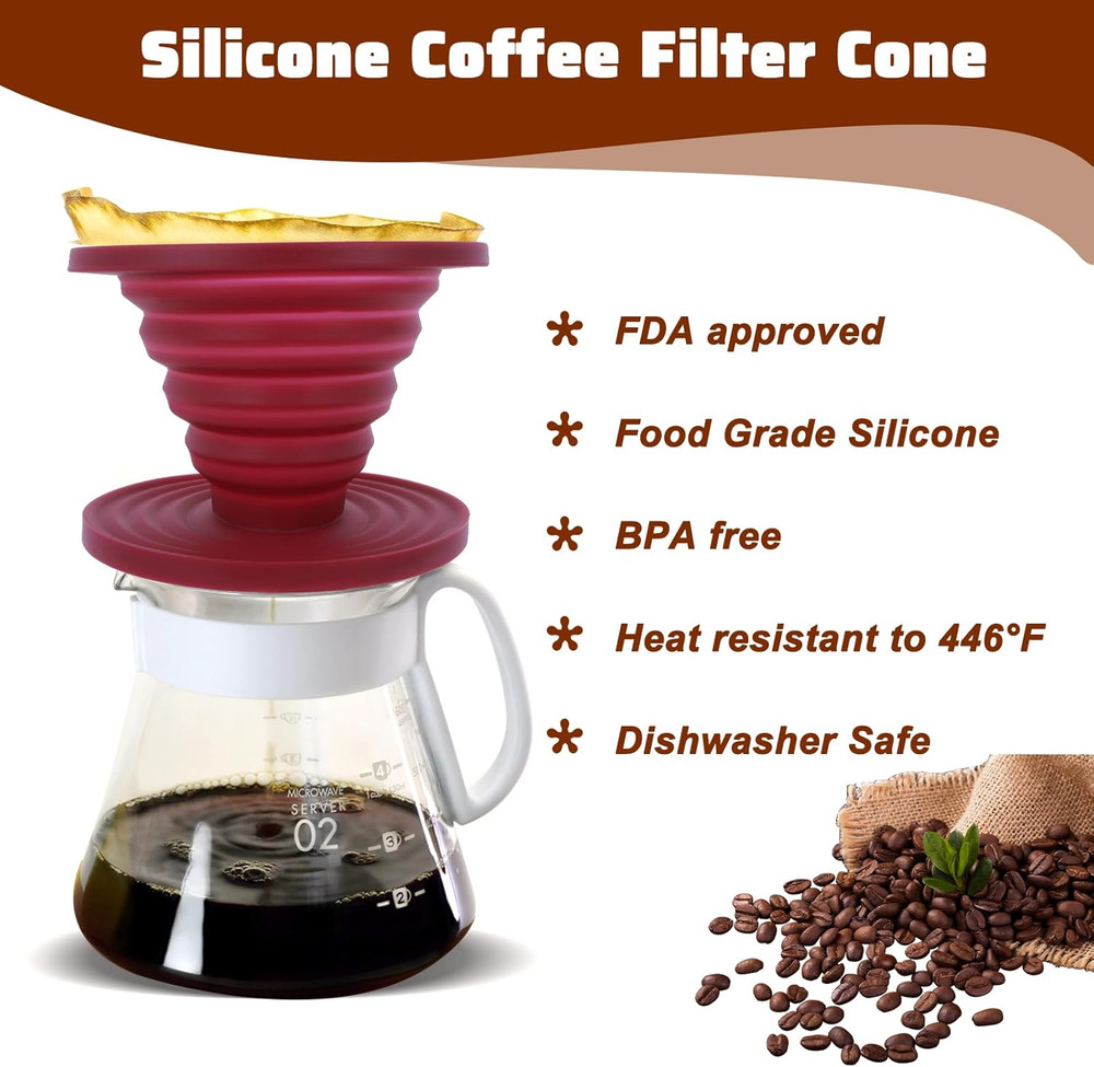 Pour over Coffee Maker Portable Coffee Maker Foldable Reusable Pour over Coffees