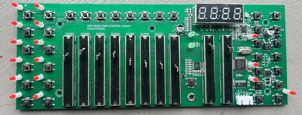 Compact 192-Channel DMX Controller with LCD Display for Stage Lighting Mastery