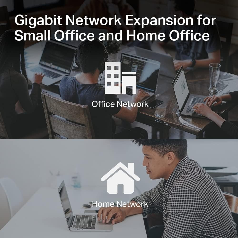 Durable 8 Port Gigabit Network Switch with Traffic Optimization & Fanless Design