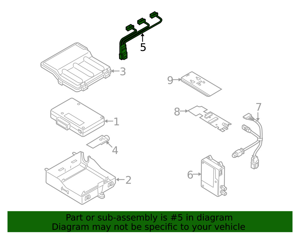Genuine Audi Navigation Microphone 4L1-035-711-E