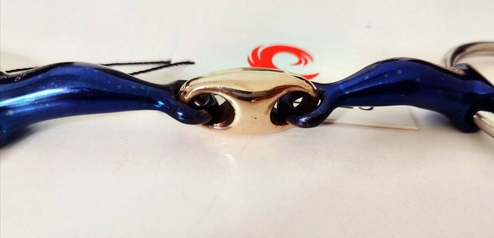 Loose Ring Snaffle Blue Sweet Iron Curved Bit Copper link *SAME DAY DISPATCH*