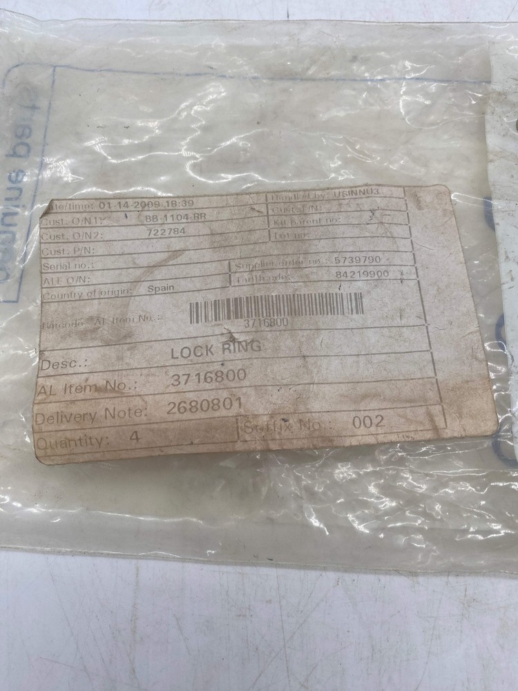 Alfa Laval 3716800 Lock Ring, Externally Threaded (Open Box)