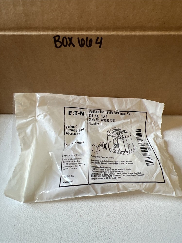 Eaton PLK1 Padlockable Handle Lock Hasp Kit