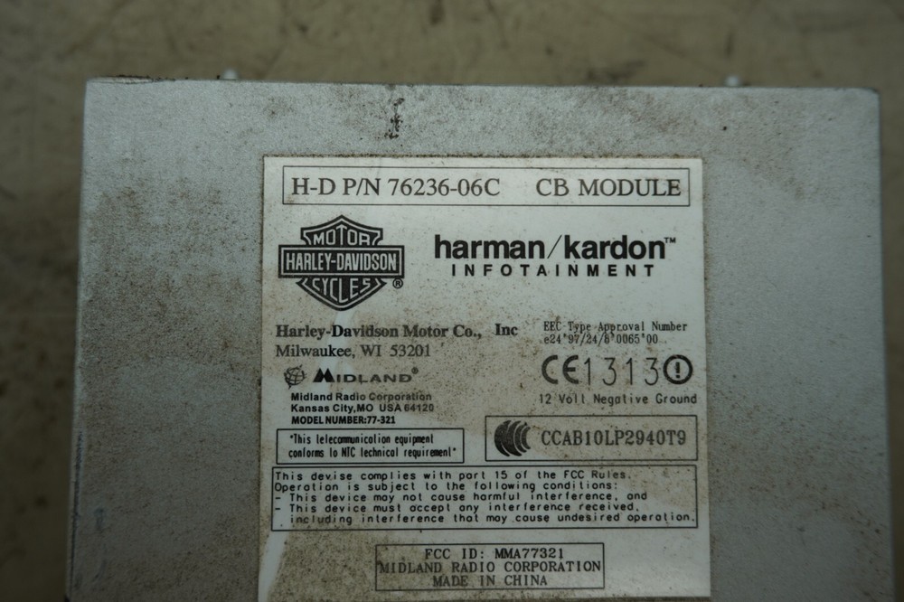 11 HARLEY DAVIDSON TOURING CB MODULE E-3118