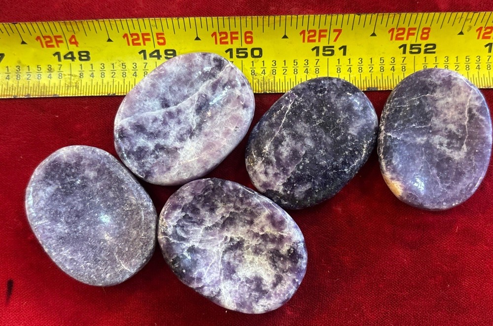 Lepidolite worry stone