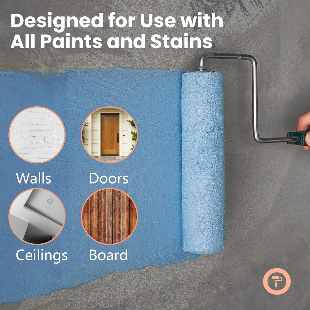 Paint Roller Kit,18 Pack Paint Roller Set, 4"9" Paint Rollers for Painting Walls