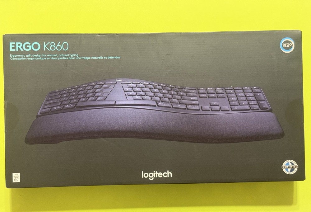 Logitech ERGO K860 Bluetooth Keyboard 920-012865 Ergonomic Curved Split - NEW