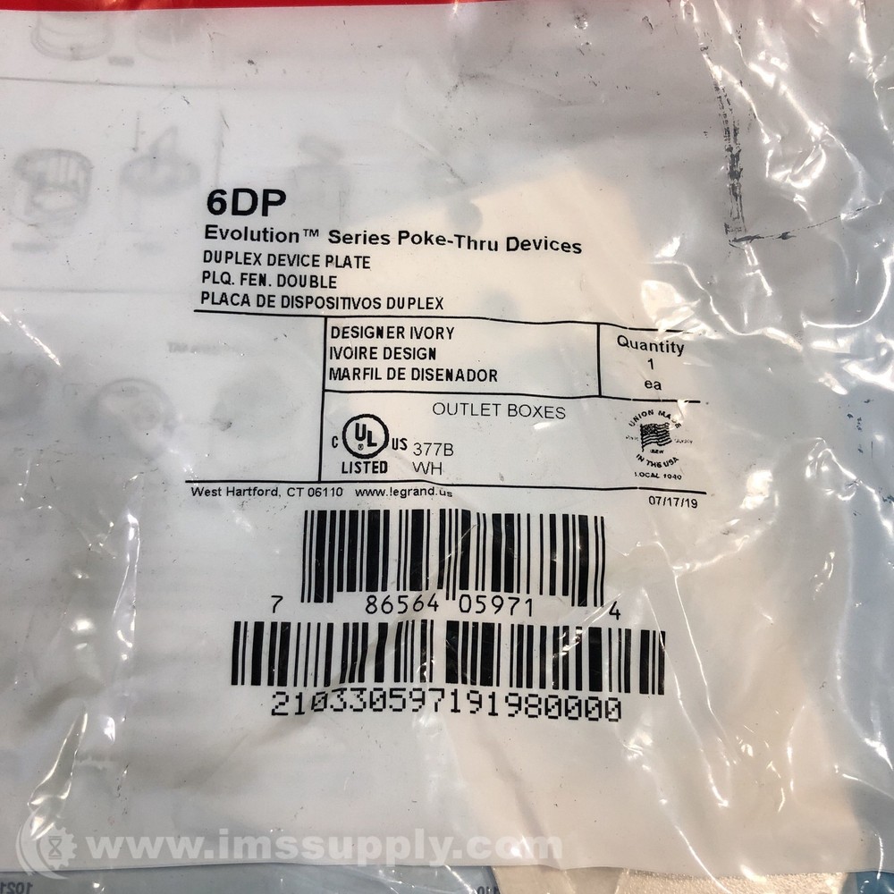 Legrand 6DP Duplex Device Plate FNOB