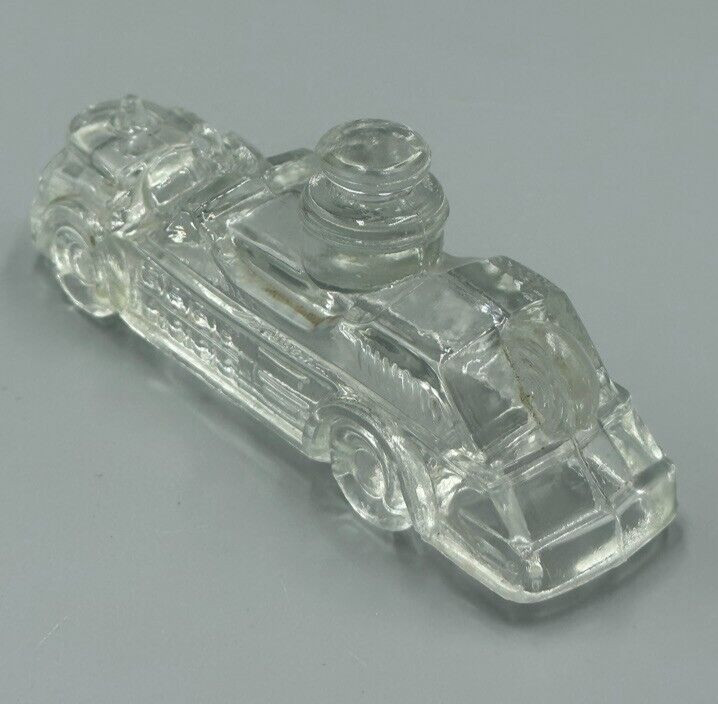 c 1946 FIRE ENGINE Victory Glass CANDY CONTAINER Vintage E&A 213
