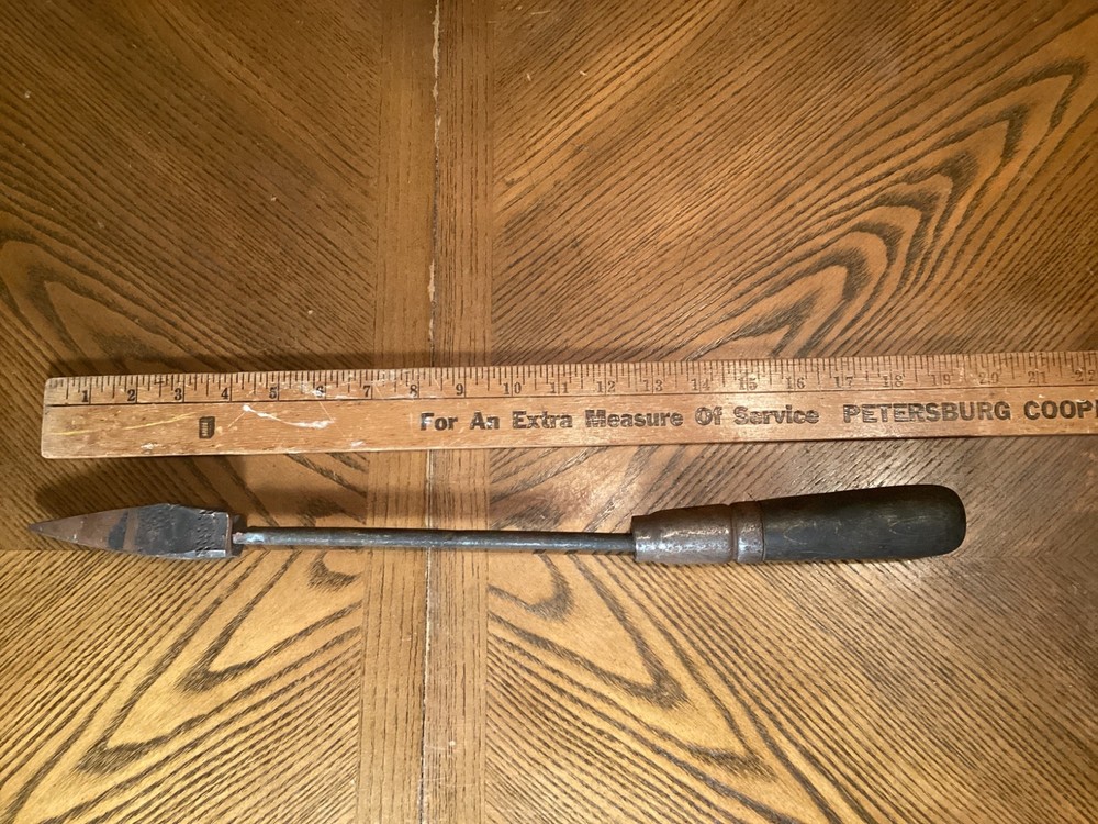 Vtg Blacksmith Primitive Copper Soldering Iron 19" E3
