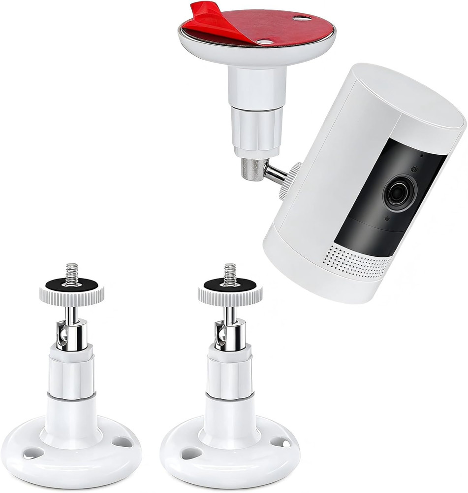 2 Pack Adjustable Security Wall Mount for Ring Camera&Stick up Cam Battery,Indoo