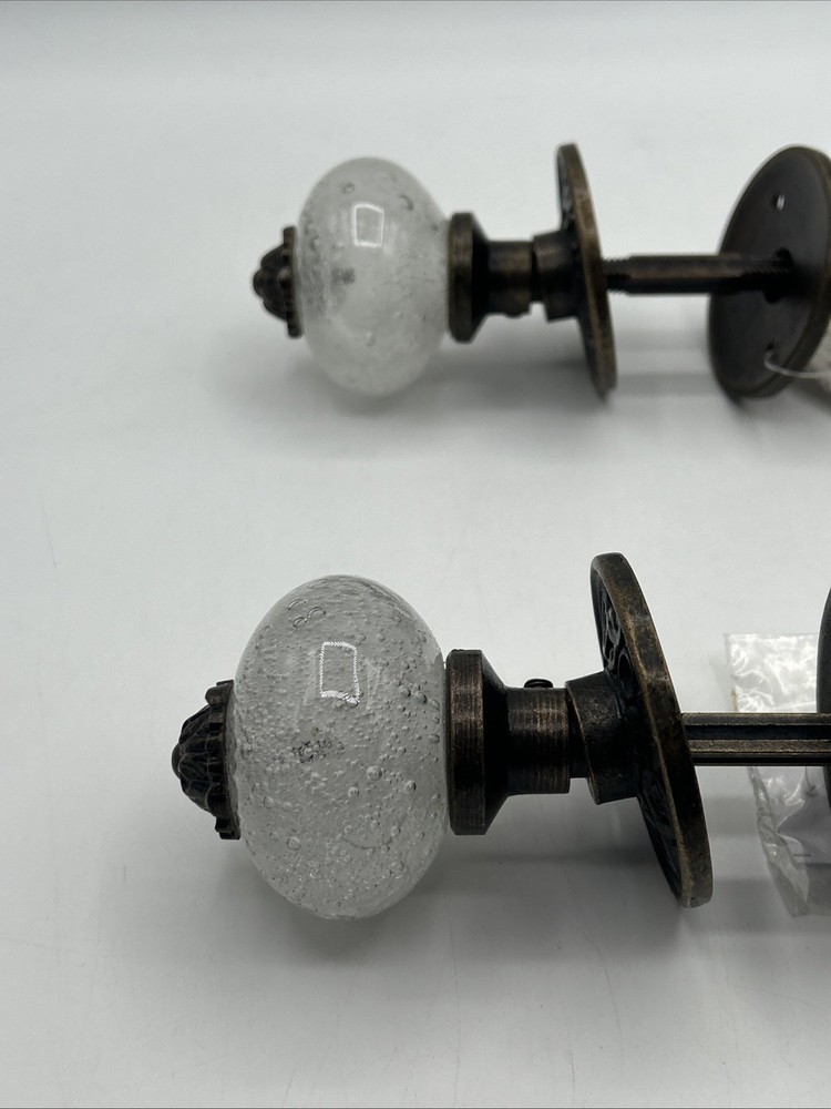 TWO Bubble Glass Knob Pull Decorative Door Knobs Hardware by Hobby Lobby