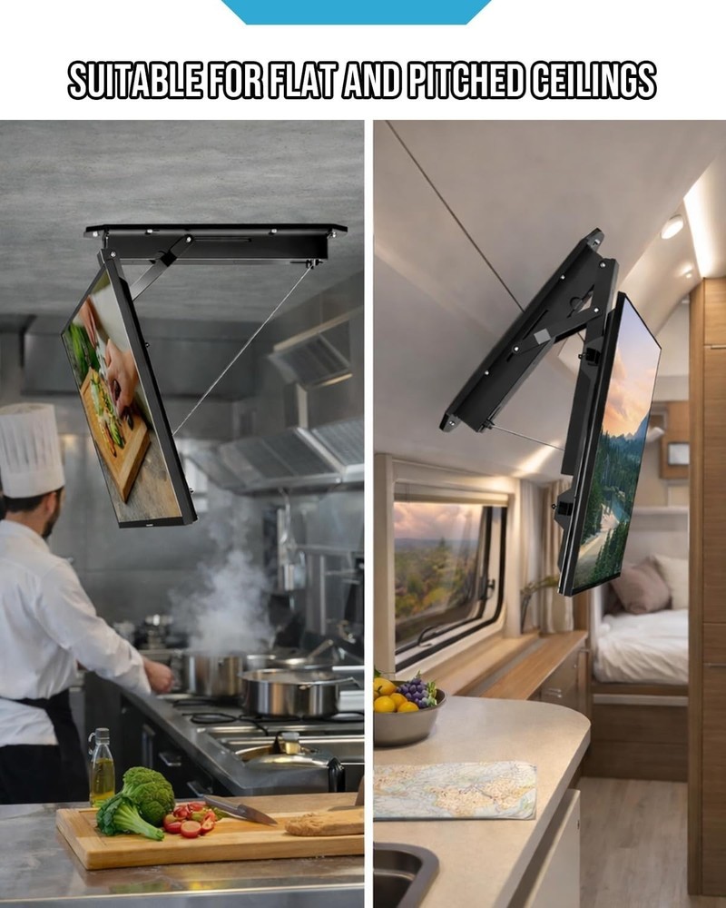 Electric Ceiling TV Mount with Remote - Motorized