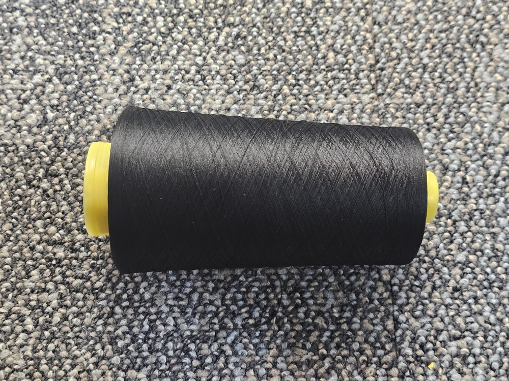 (QTY 12) Wildcat Plus Tex-24 32002 Polyester Serger Thread 16oz Cone Black