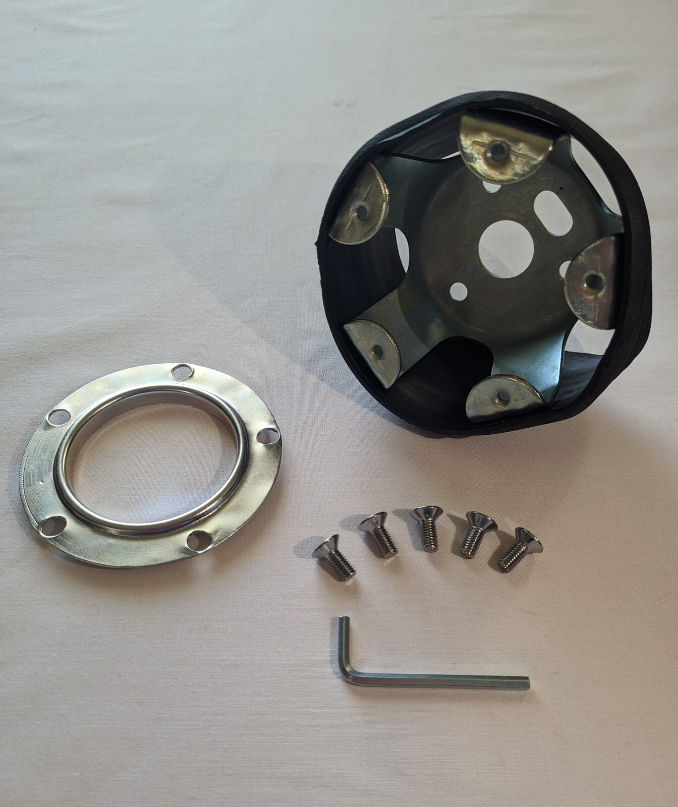 RAPTOR 15" MAHOGANY WOOD STEERING WHEEL - GOLD