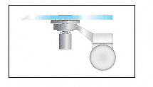 CRL GRP1BS Brushed Stainless Single Arm Post Mounted Fitting