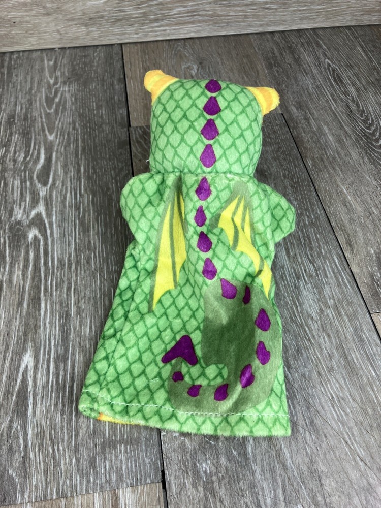 Dragon Hand Puppet Green 9” Long