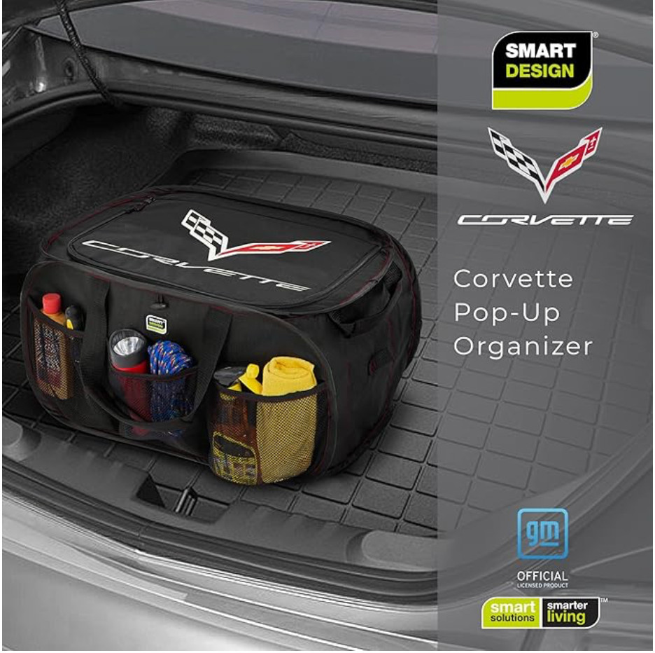 Pop-Up Corvette Trunk Organizer (C8 Logo!)
