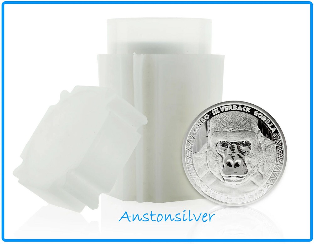 2016 Congo Silverback Gorilla - 1 oz .999 Prooflike Silver Encapsulated