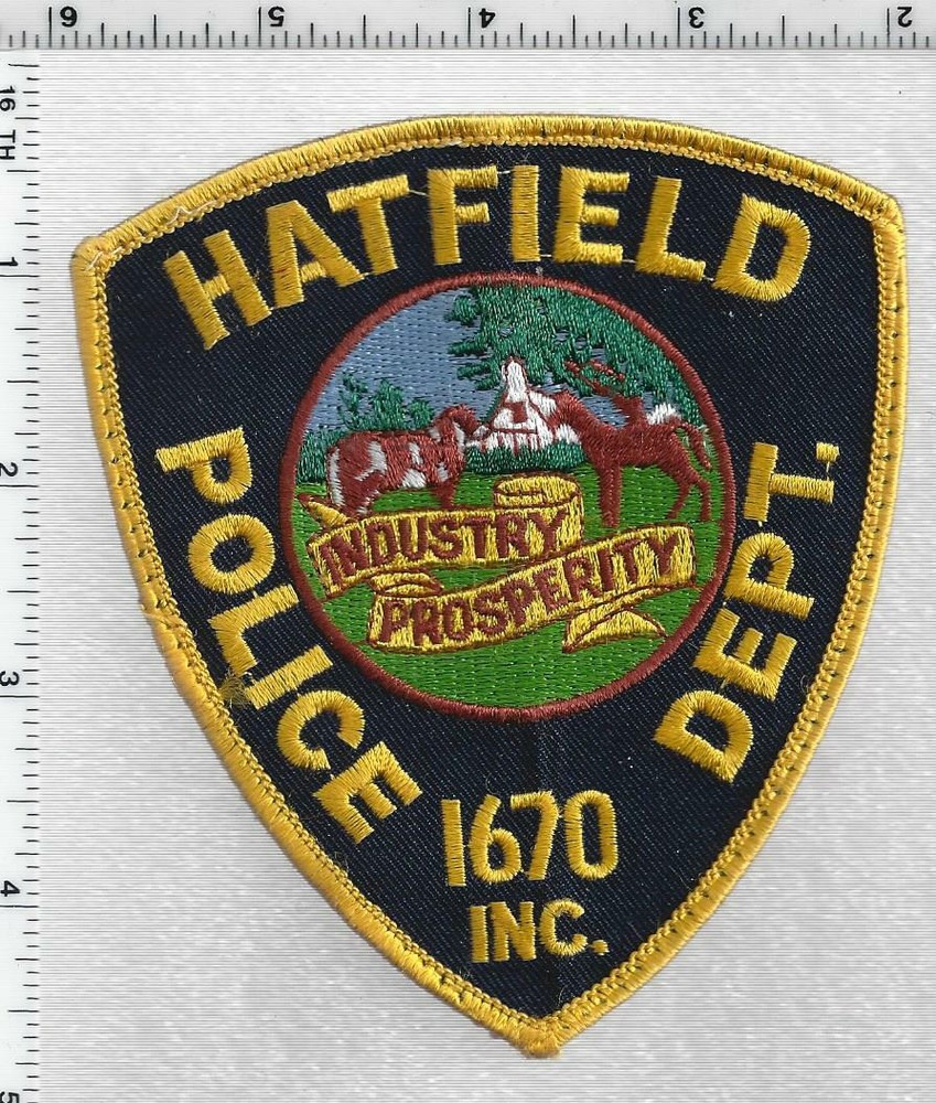 Hatfield Police (Massachusetts) 2nd Issue Uniform Take Off Shoulder Patch