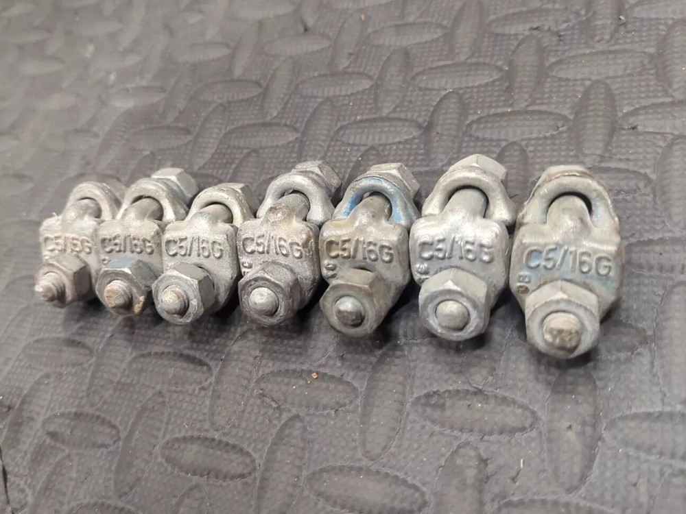 Hot Dip Galvanized Double Saddle Clips 5/16" Wire Rope Cable