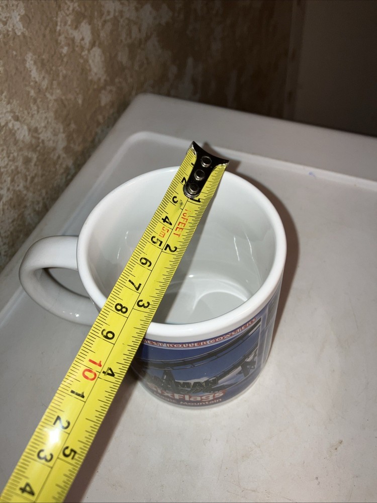 Six Flags Coffee Mug Worlds Greatest Roller Coaster Cup