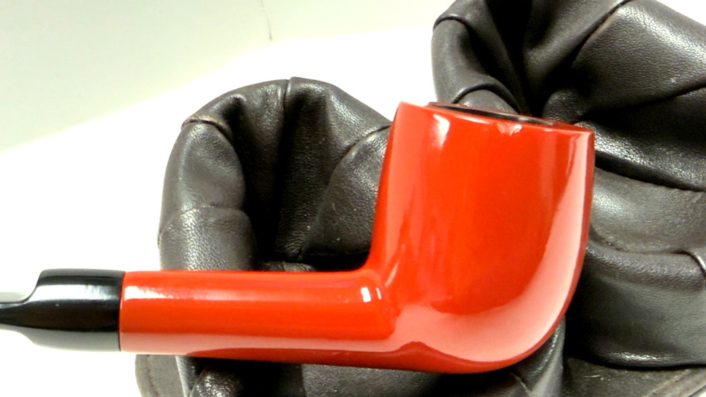 VENTURI by SUPER-TEMP Red Smooth Billiard w *Ebonite Saddle Stem (NOT Plastic)