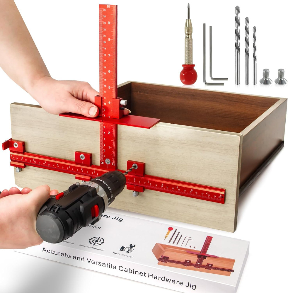 Aluminum Cabinet Hardware Jig Tool Handles Pulls Knobs Automatic Center Punch Te