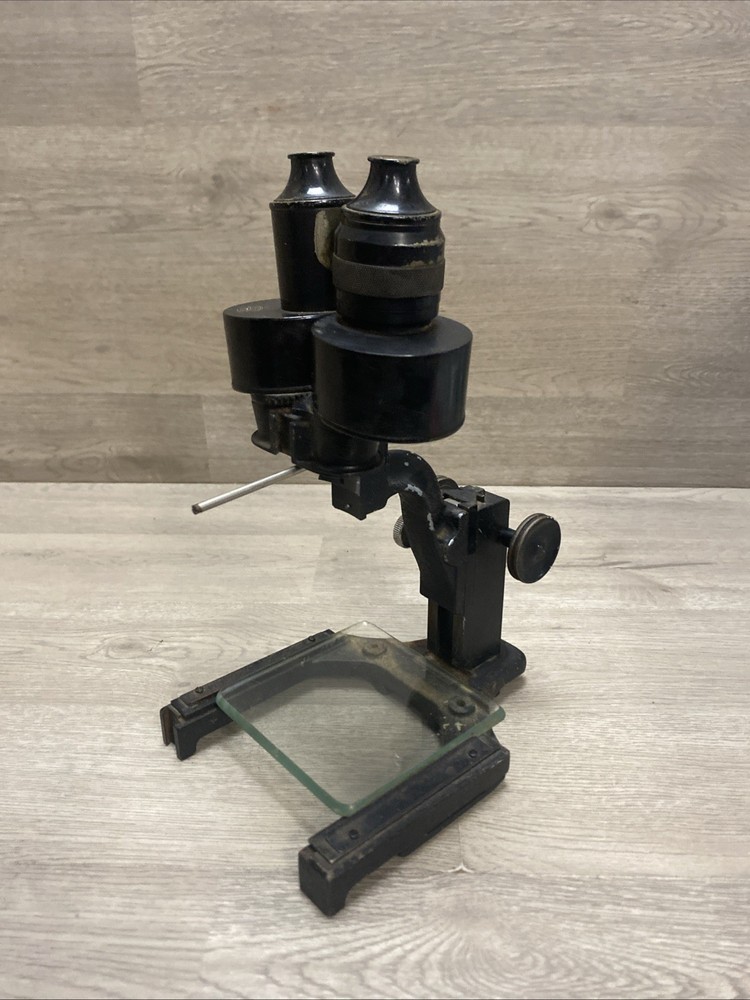 Antique Spencer Buffalo Microscope Adjustable Height HTF