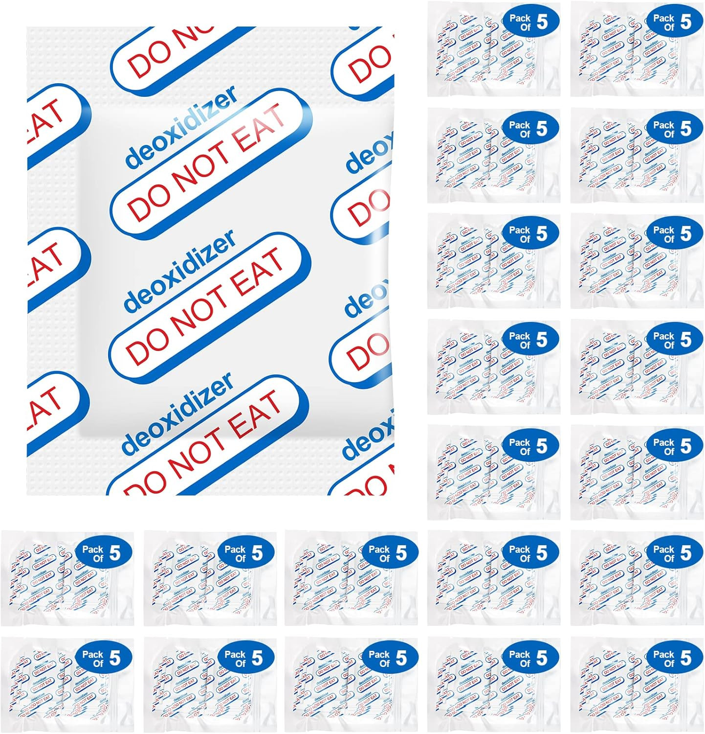 500cc Oxygen Absorbers for Food Storage - 100 Count (20x Packs of 5)