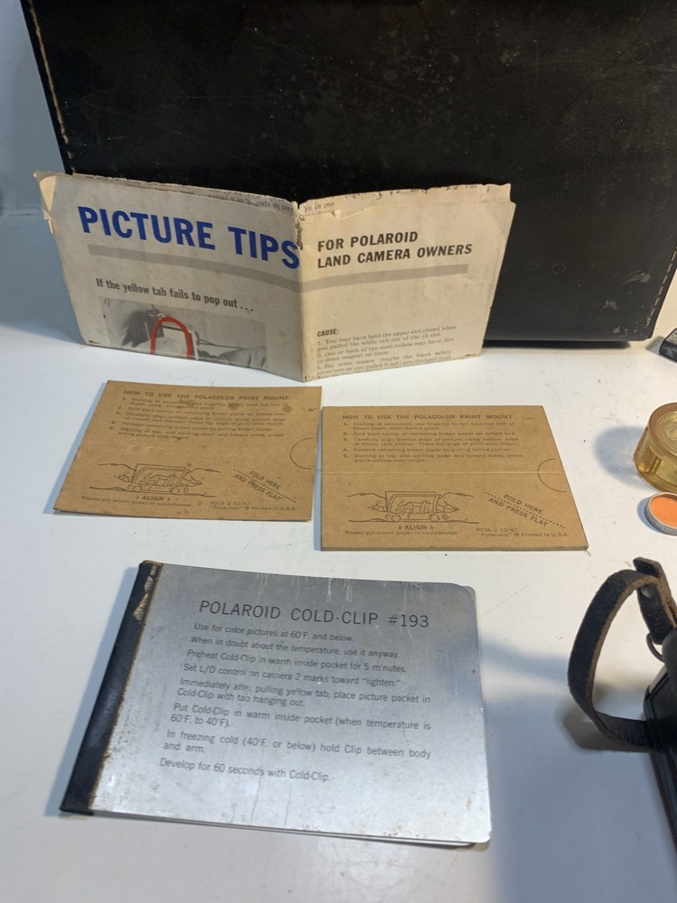 Polaroid Automatic 100 Land Camera w/ Case, Flash and More